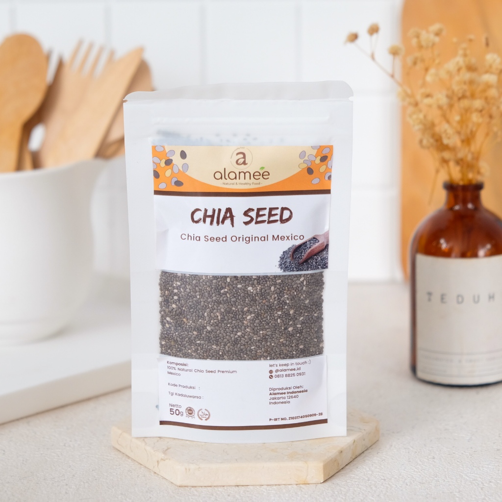 

Chia Seed Organik Premium Biji Black chiaseed cia seeds diet 50gr travel size mini tester gudang organik
