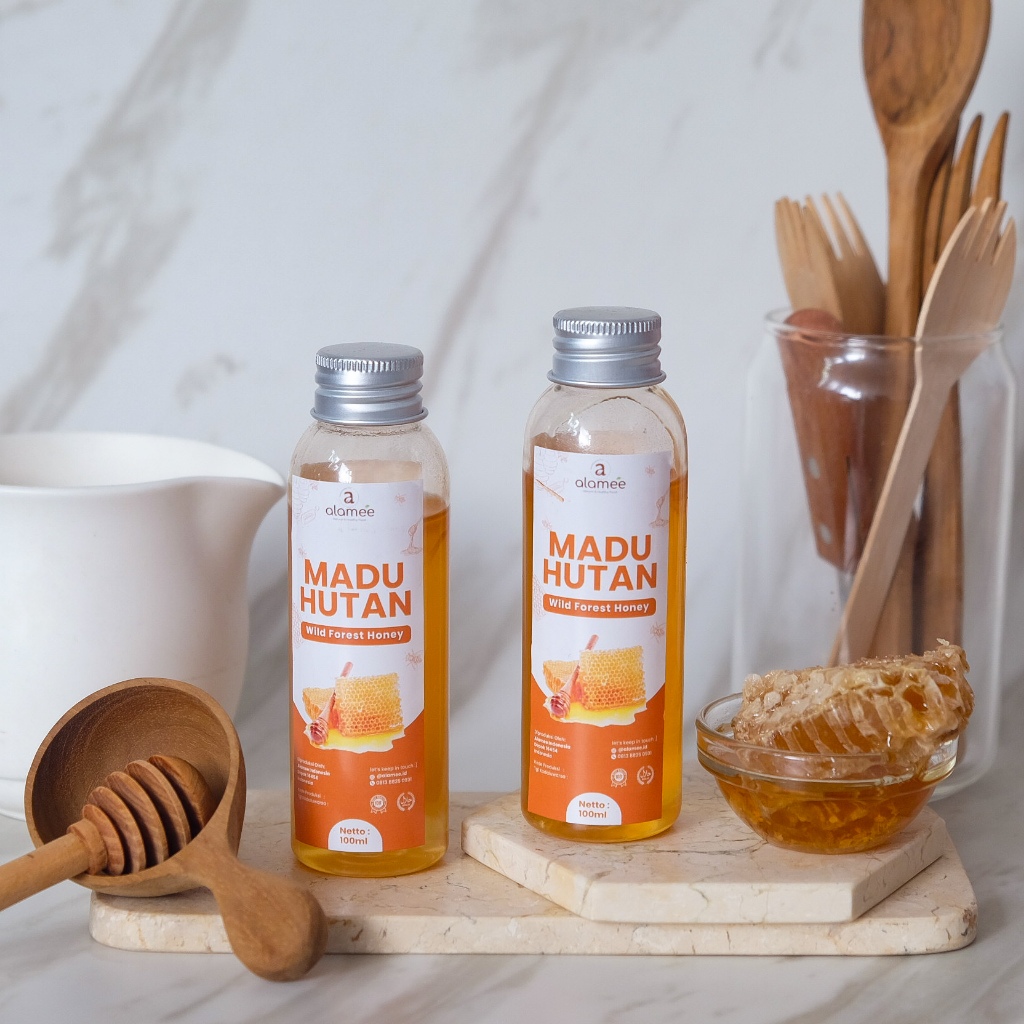 

Madu Hutan Asli 100ml Murni Liar Raw Honey Alami Natural Manis Forest gudang organik