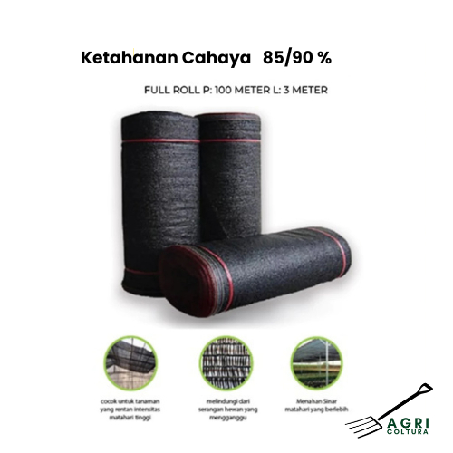 Paranet 85% 1 Roll Paranet 100 Meter x 3 Meter Tanpa Jahitan / Paranet 1 Roll 100 Meter