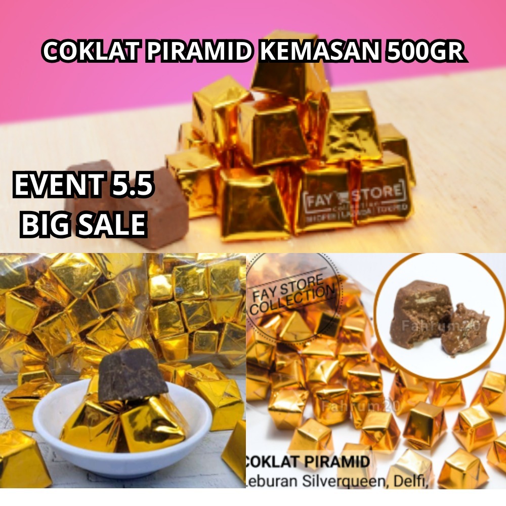

coklat silverqueen piramid berat 500gram cokelat delfi mix milk isi kacang mede