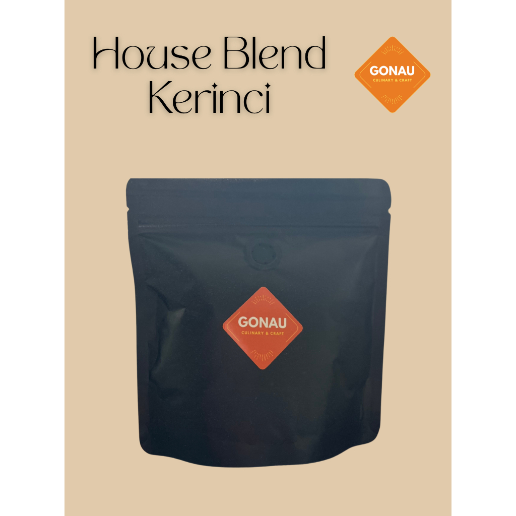 

Biji Kopi House Blend Kerinci - 70% Robusta 30% Arabica - Roasted House Blend Kerinci Coffee Bean - Gonau Coffee