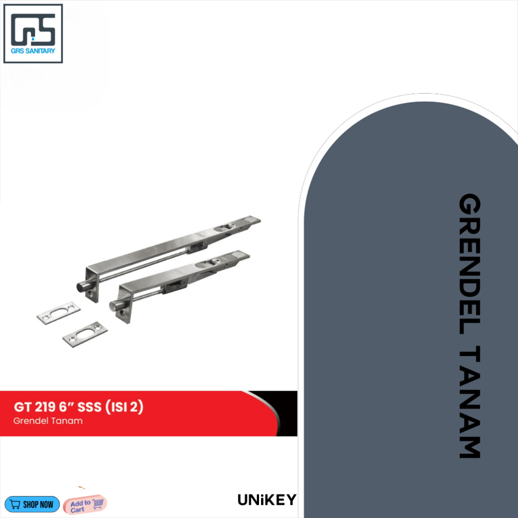 UniKey Grendel Tanam Stainless GT 219 SSS (Isi 2)