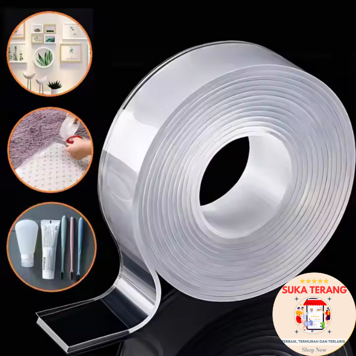 

ST Double Tape Nano Selotip Bening 2 Sisi Serbaguna 1M dan 3M