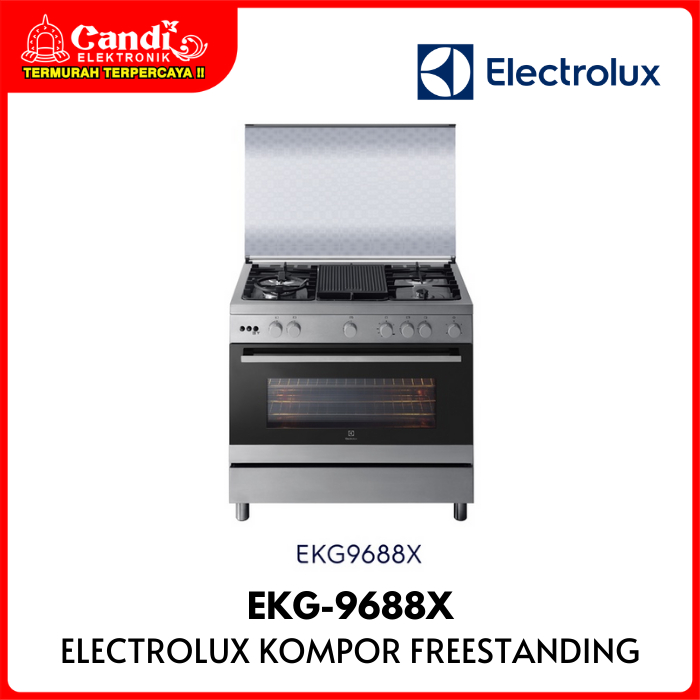 Kompor Gas Freestanding Electrolux EKG-9688X 5 Tungku Stainless Steel
