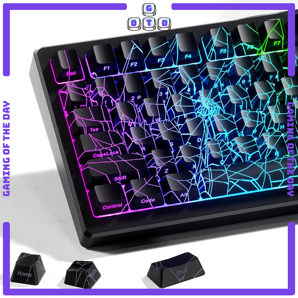 XVX Spider Web Keycaps Pattern Shine Through OEM Profile IMD-Tech Mechanical Keyboard by GOTD