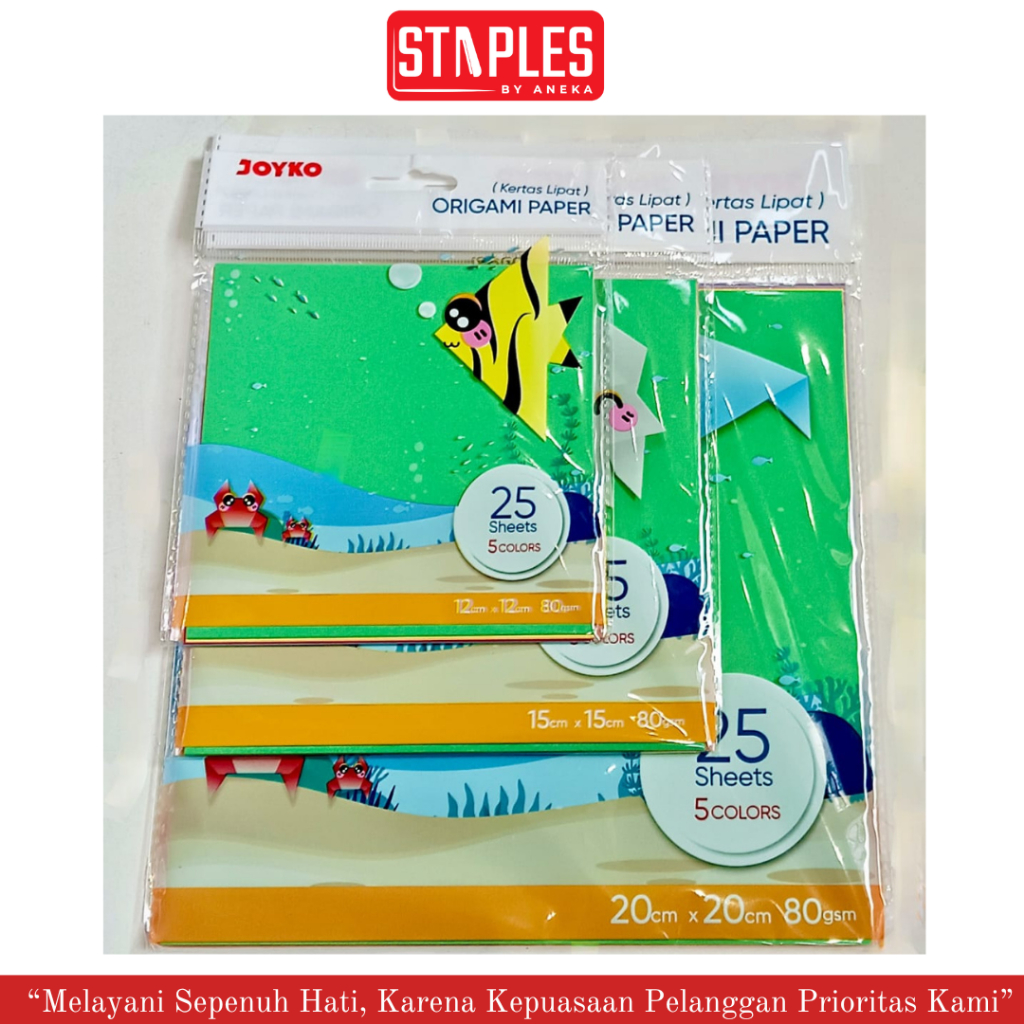 

Origami Paper Joyko 25 Lembar / Kertas Origami 12x12 CM / 15x15 CM / 20x20 CM / Kertas Lipat Seni