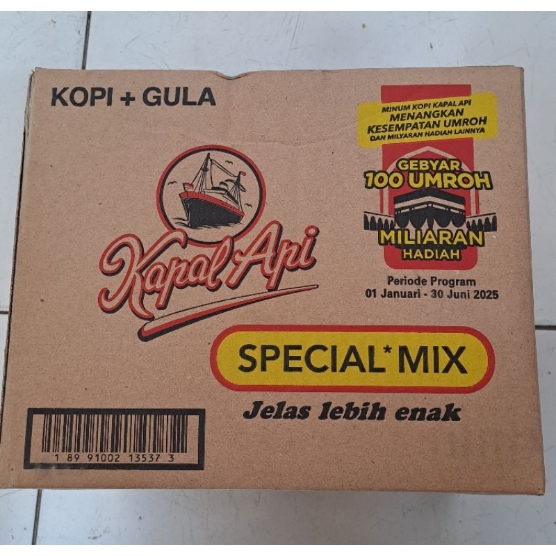 

[Ready Stock] Kopi Kapal Api Mix + Gula 1 Dus 12 Renceng