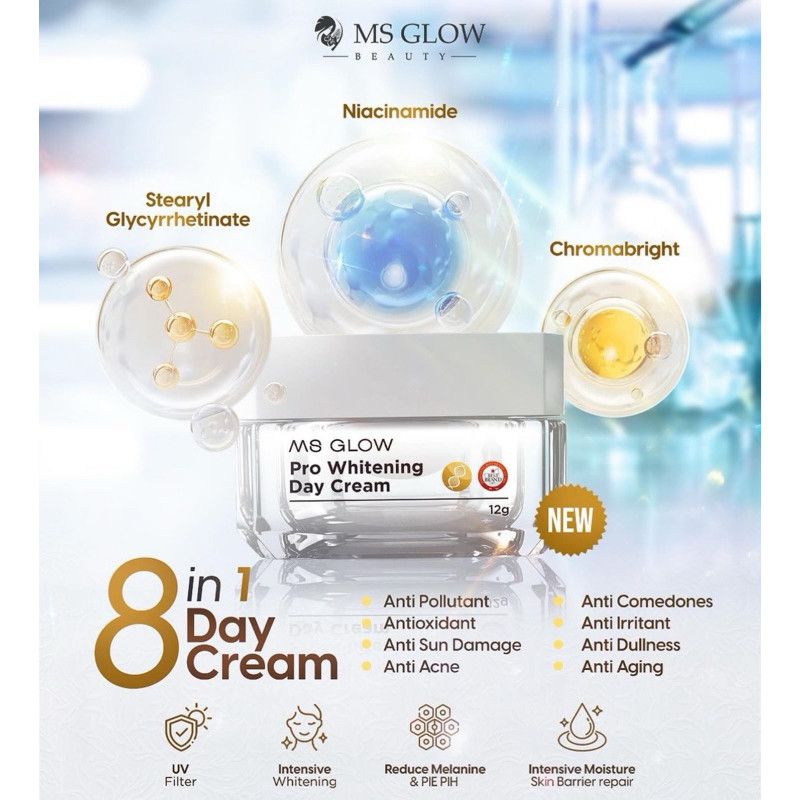[Ecer] MS GLOW DAY CREAM | SUNWHITE | SUNGLOW | PRO WHITENING | CREAM SIANG MS GLOW | BEDAK MS GLOW 
