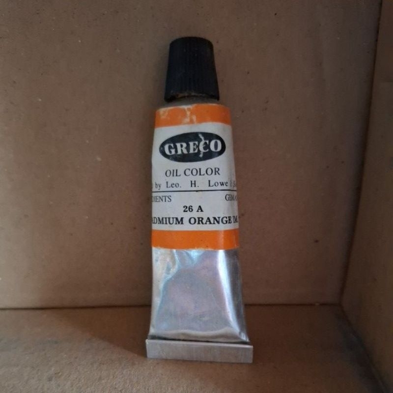 

cat minyak / oil colour greco CADMIUM ORANGE IM 26A