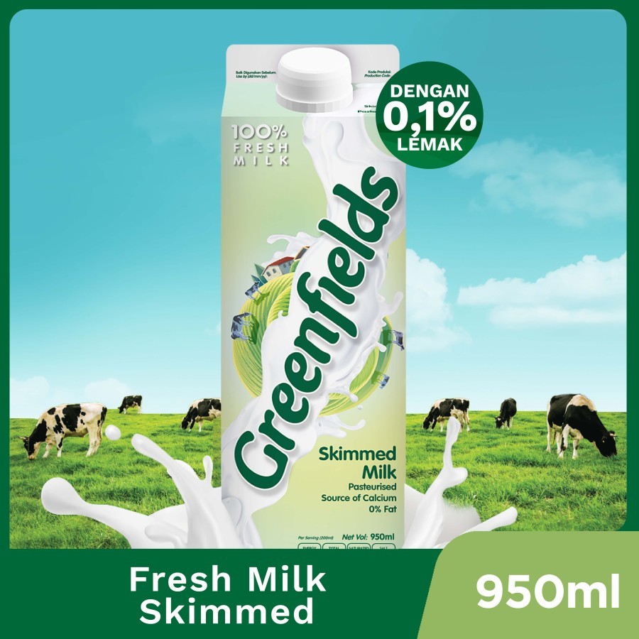 

Susu Segar Greenfields - Fresh Milk Skimmed 950ml