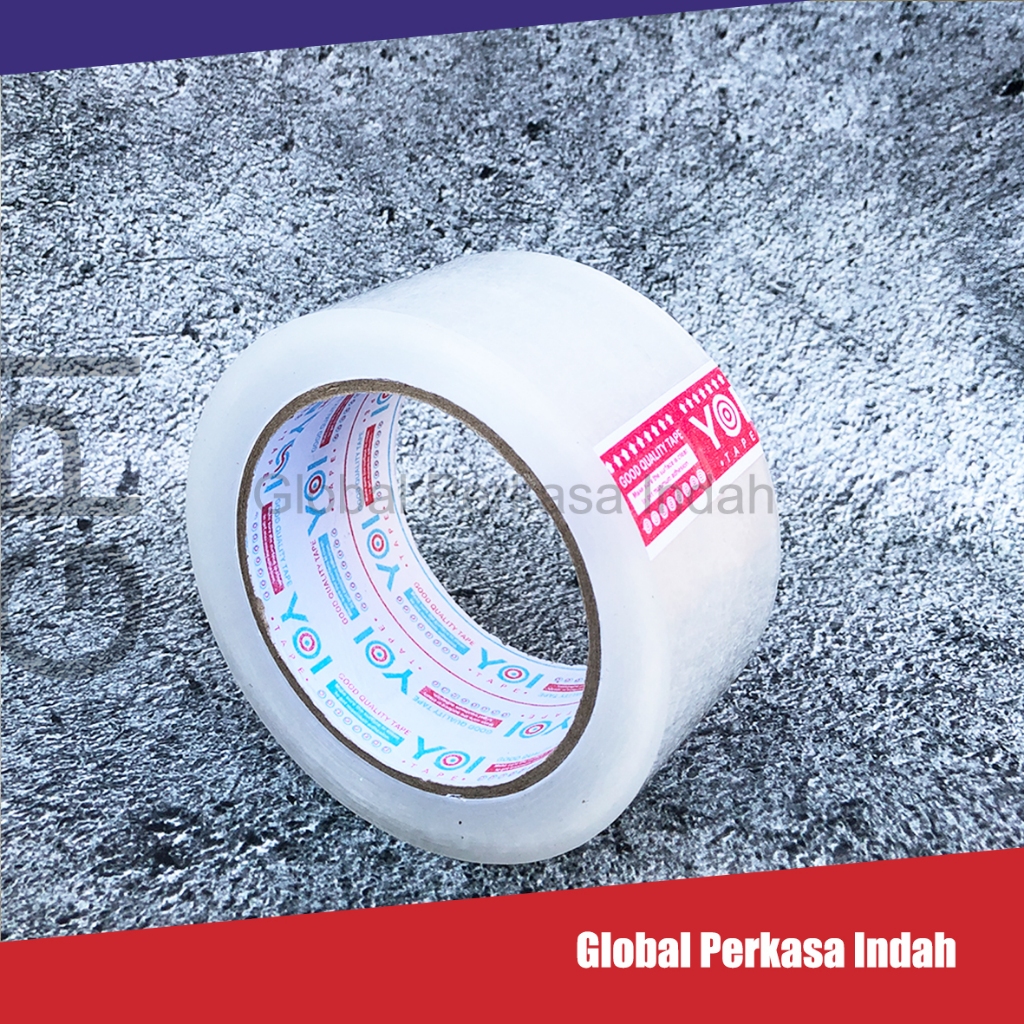 

YOI Tape Lakban OPP Tape Bening Clear White Coklat Brown 48mm 90yard 100yard 45mic 48mic