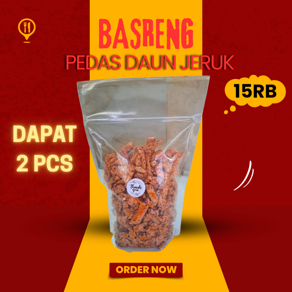 

Terlaris | (2PCS) Basreng Pedas Daun Jeruk | Basreng Pedas Cikruh | Basreng Pedas