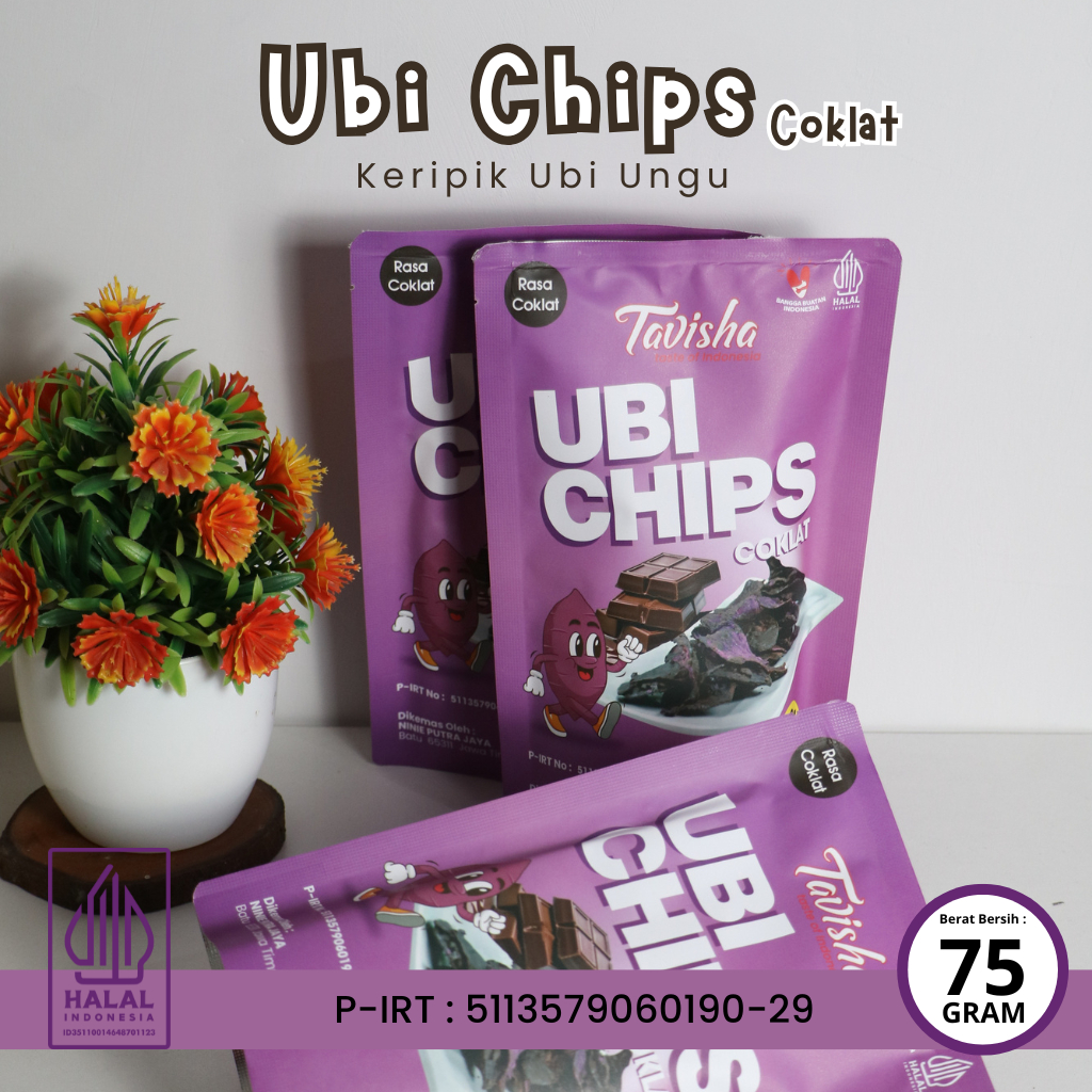 

Ubi ungu keripik coklat isi 75 gram