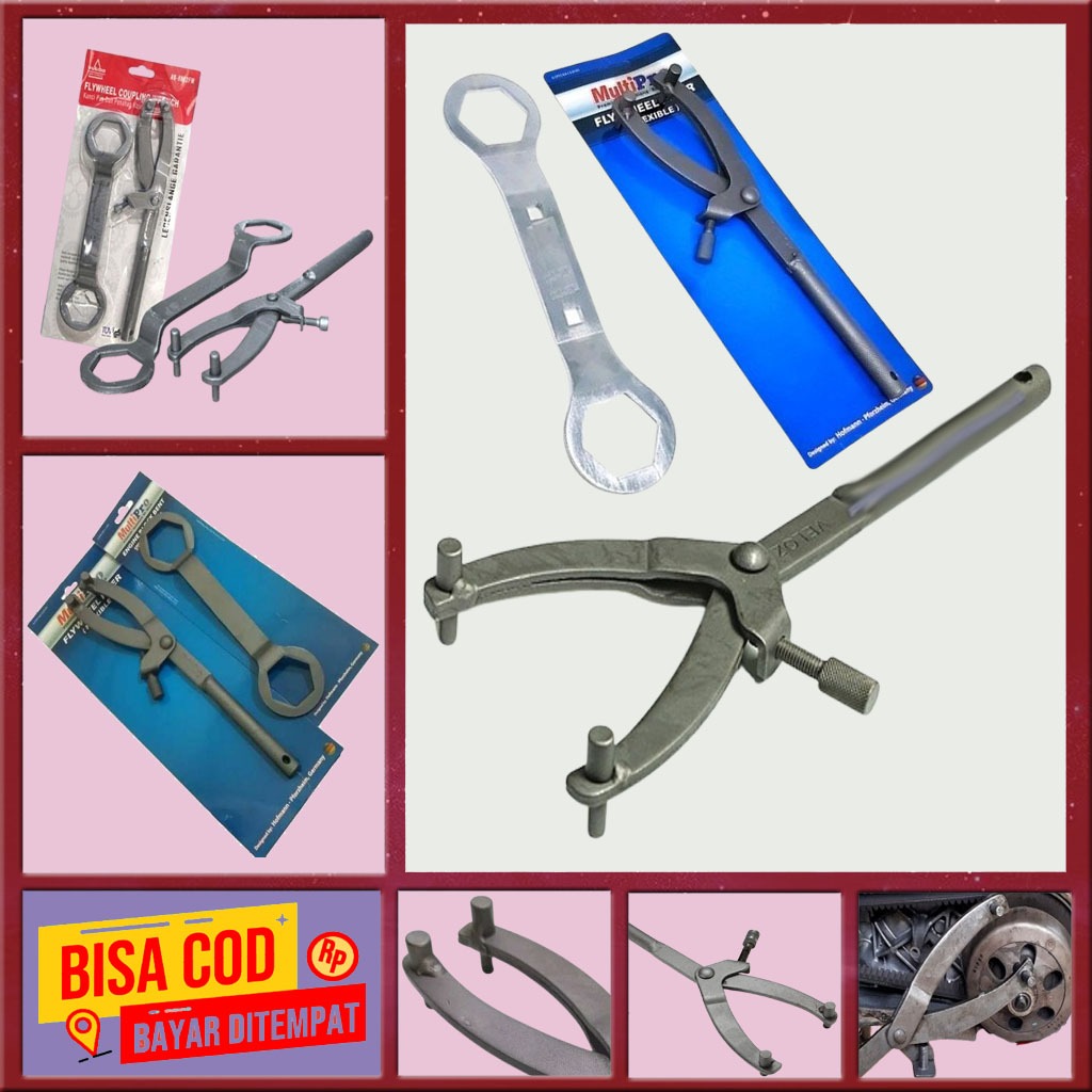 Kunci + Traker CVT Tahanan Magnet Kampas Kopling Ganda