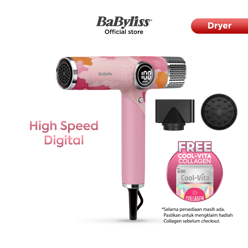 BaByliss BL1271PIH Pengering Rambut Digital 1800W