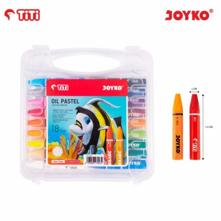 

Crayon / Oil Pastel Titi Joyko 18 Warna