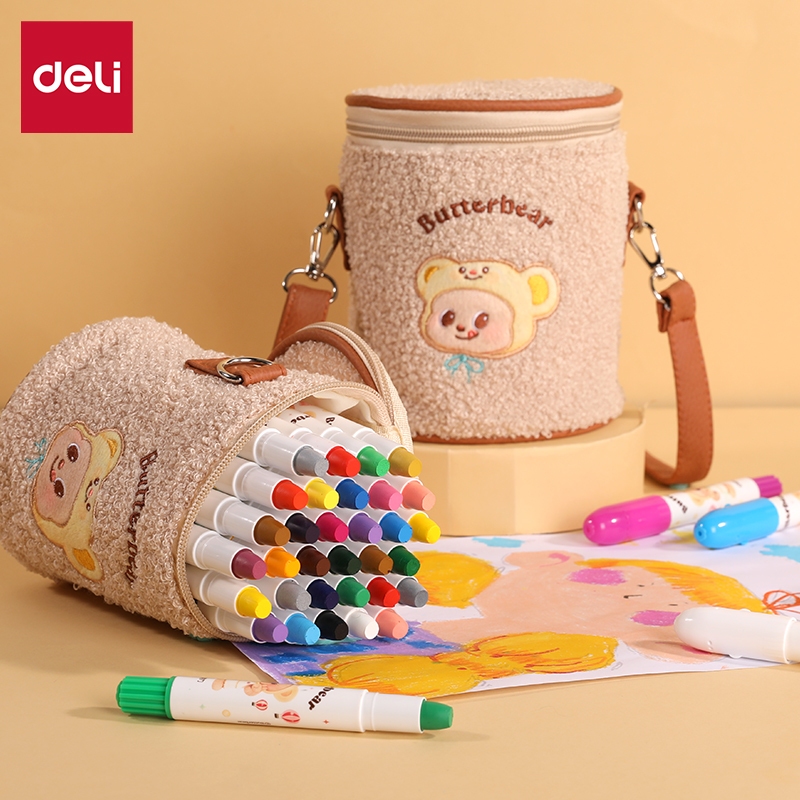 

Deli x Butterbear Oil Pastel Crayon / Krayon 24 36 Warna Tidak Mengotori Tangan HY903