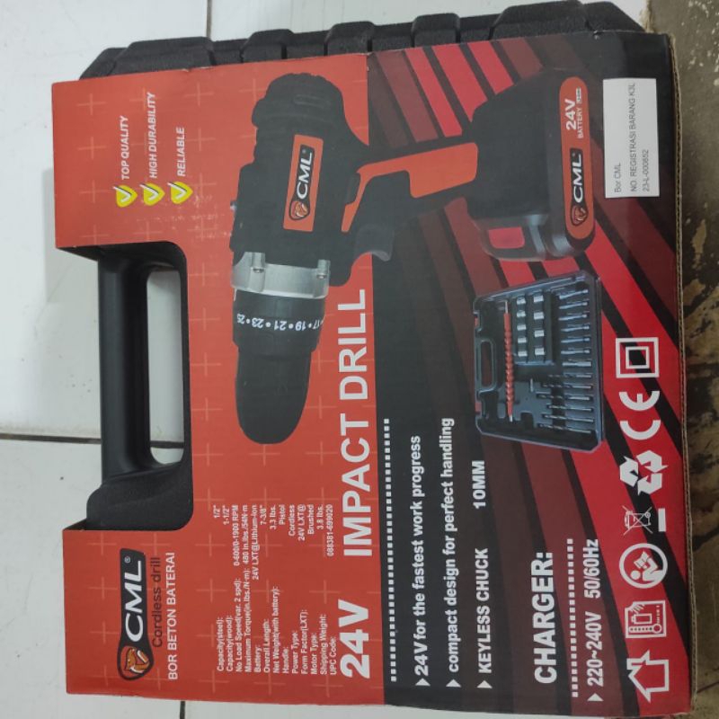 Mesin Bor Cordless 24V Camel