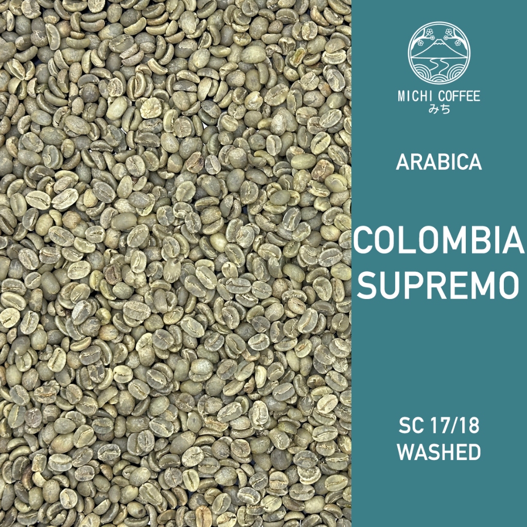 

MICHI GB Green Bean ARABICA COLOMBIA SUPREMO DECAF Biji Kopi Mentah Grade 1