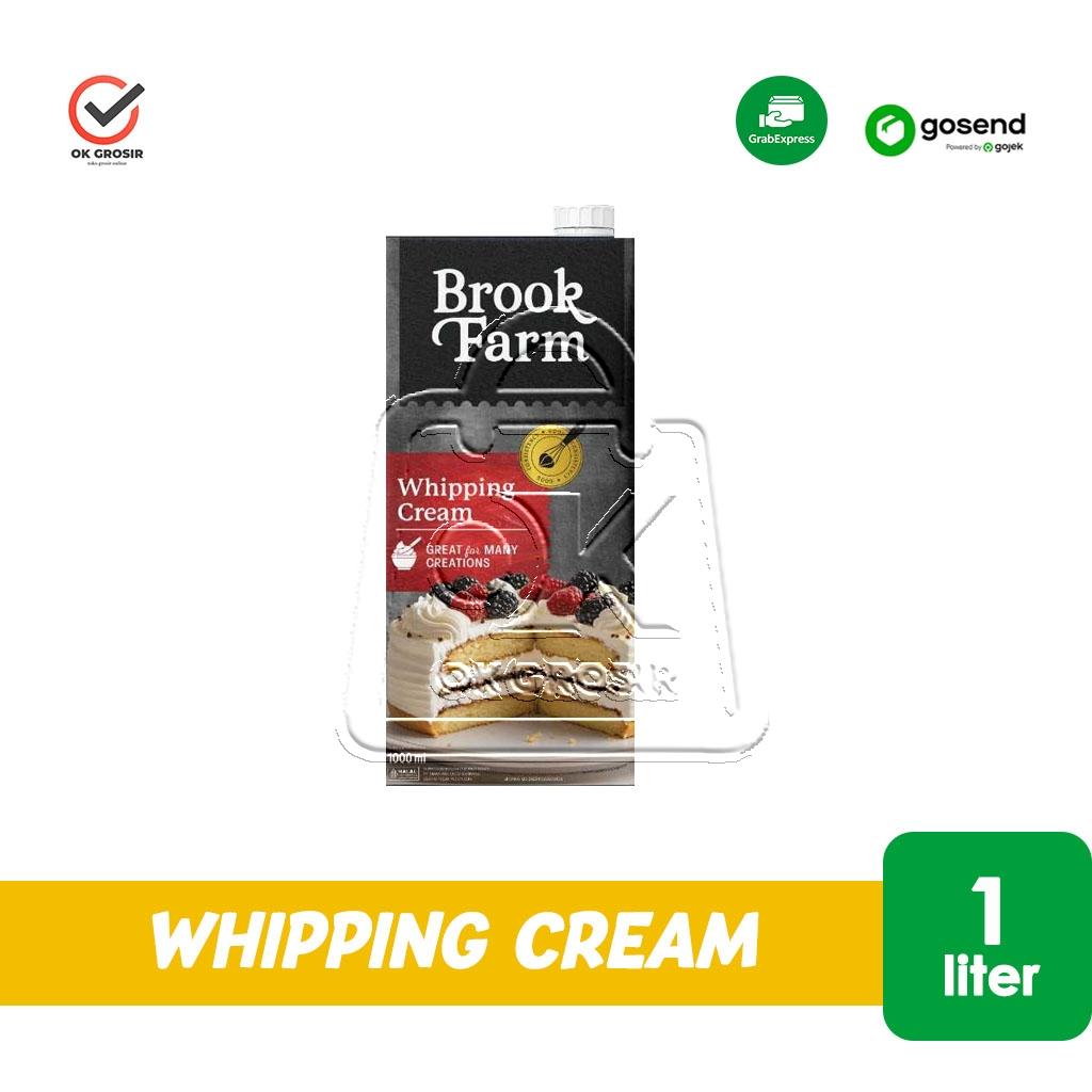 

Brookfarm Whipping Cream / Whipped Cream (1 Liter) KHUSUS GOSEND & GRAB