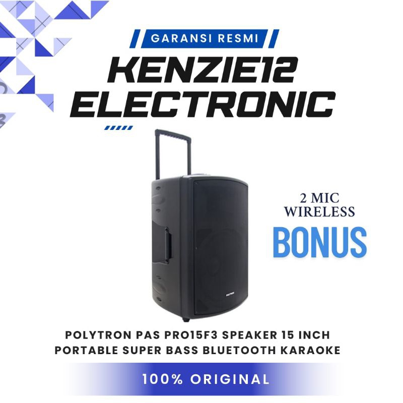 POLYTRON PAS PRO15F3 Speaker aktif 15 inch speaker bluetooth speaker karaoke speaker portable pas pr