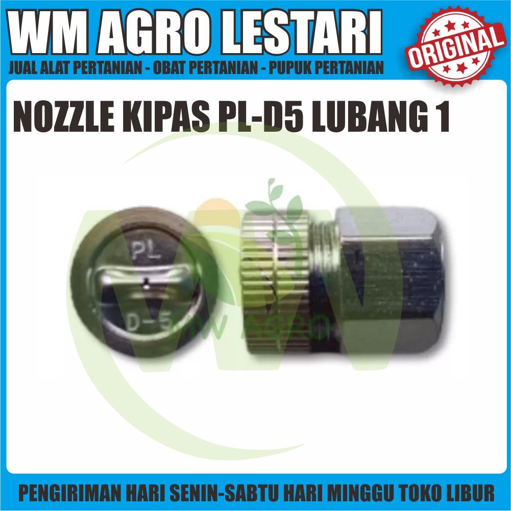 Nozzle Kipas Lubang 1 PL - D5 Lurus Nosel Spuyer Mata 1 Tangki Sprayer