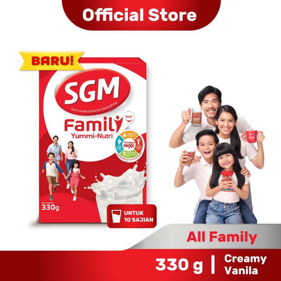 

SGM YUMMI NUTRI VANILA 330 GR - RAJA SUSU