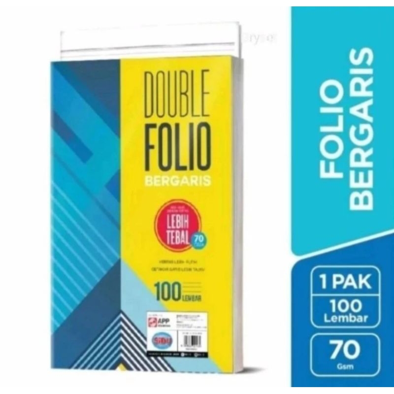 

Paperline Kertas Double Folio Bergaris 100 Sheets / 200 Sheets - Pack.