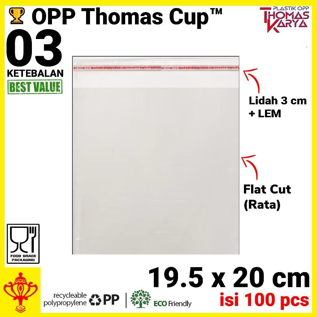 Plastik OPP 19,5x20 TEBAL Ekonomis | Isi 100 | Kantong Bening | Kemasan Roti Food Grade | Plastik Hi