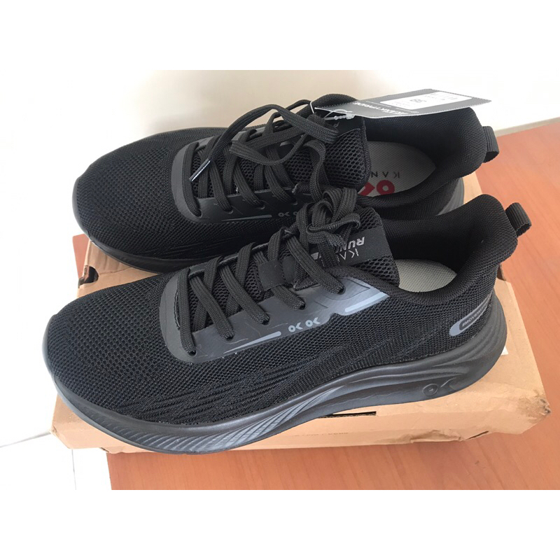 sepatu sneakers kanky yuga makie full black hitam 38