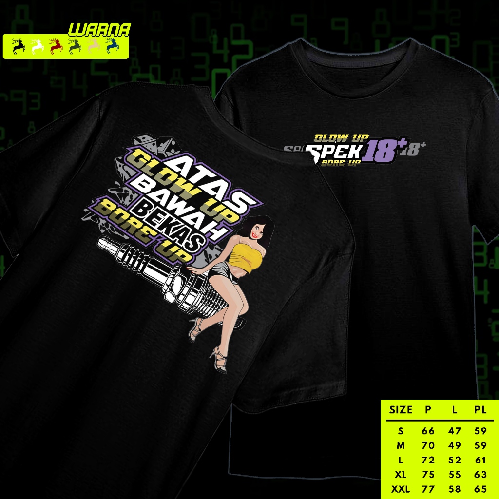 Singgasana.Langit Kaos Keren Motif Atas Glowup Bawah Bekas BoreUp - Semi combed Premium Sablon DTF