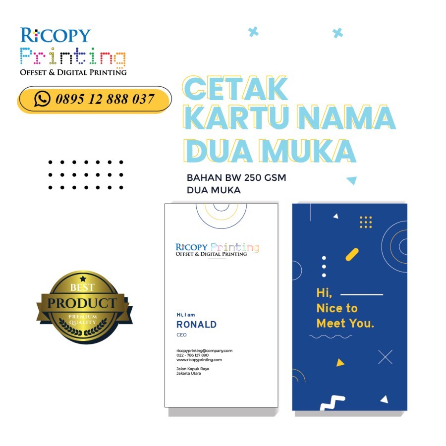 

Kartu Nama Hitam Putih – Satu Muka / Dua Muka | Cetak Ekonomis