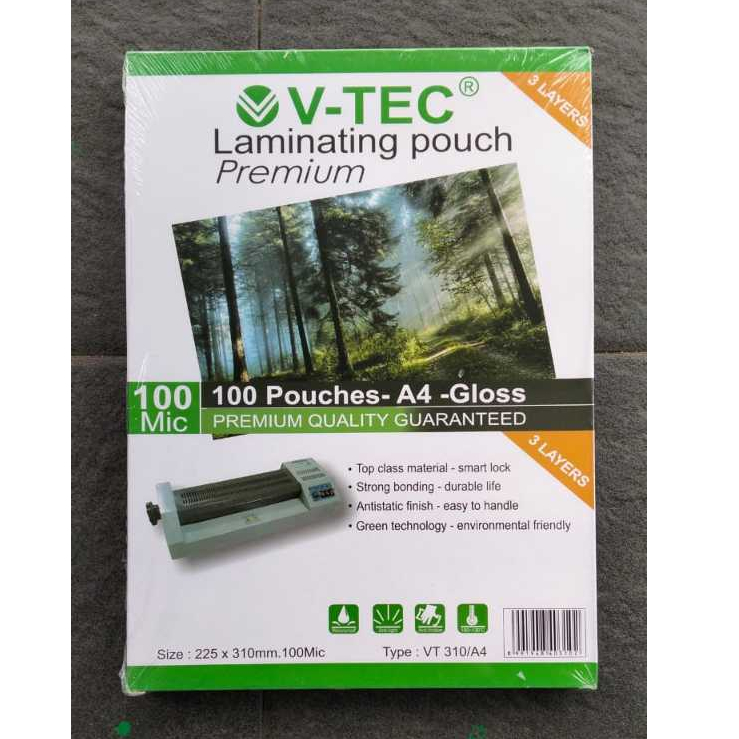 

Plastik Laminating Laminating Pouch Film A4 V-TEC ( Pak ) [ Original ]