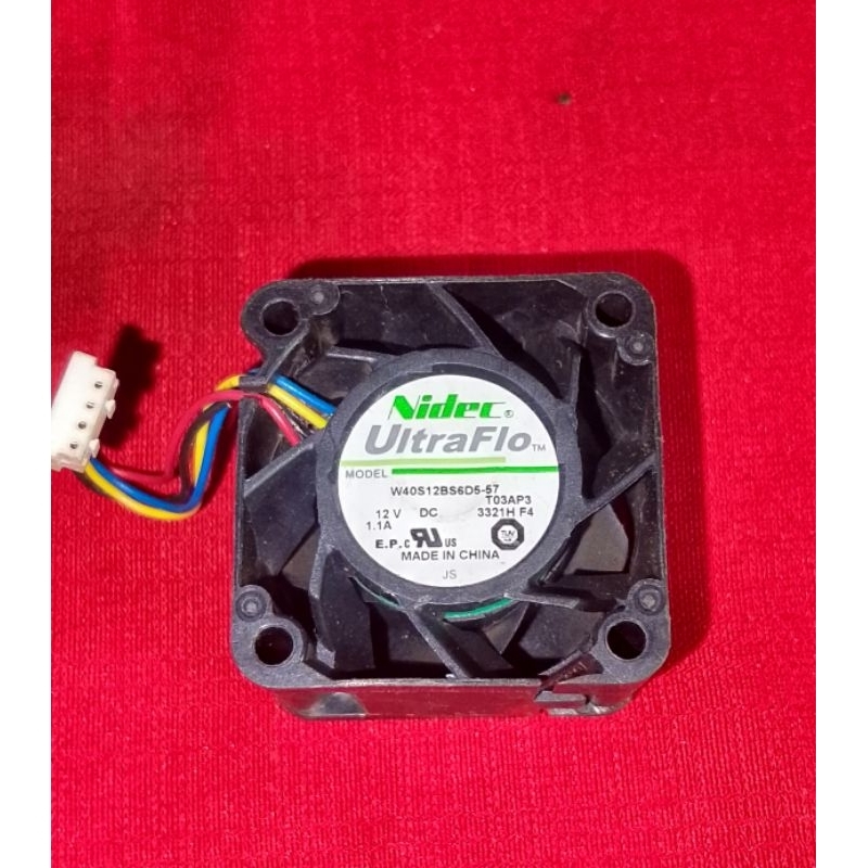 kipas Nidec 4x4 12V 1.1A tebal 2.8cm bekas