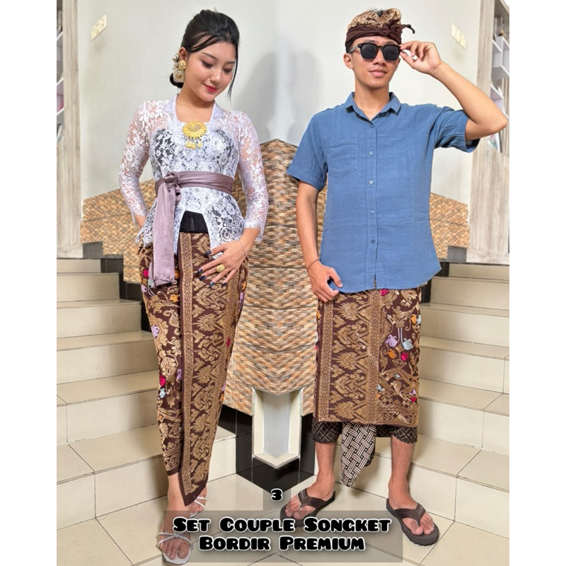 Set Couple Songket Bali Bordir