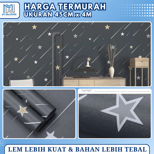 Wallpaper Dinding Bintang Wallpaper Dinding Kamar Tidur Anak Wallpaper Dinding Kamar Tidur Motif Bin