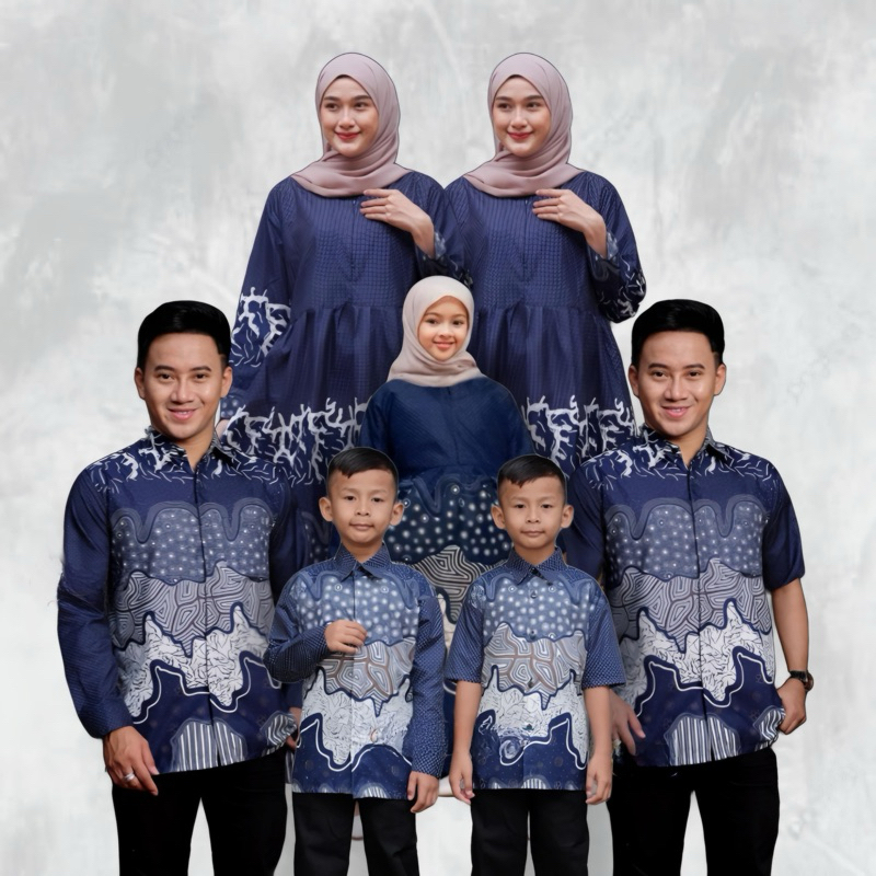 BAJU BATIK COUPLE KELUARGA Suami Istri Dan Anak Lengan Panjang Dan Pendek Batik Kondangan Terbaru