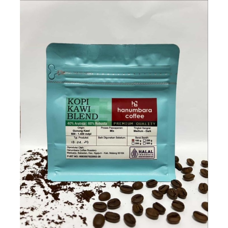 

Kopi Kawi Blend berat 100g 40% Arabica + 60% Robusta -Hanumbara Coffee-