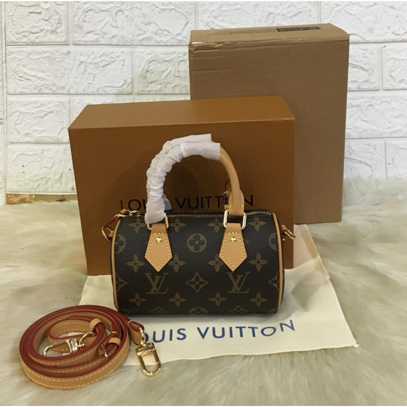 LV Nano Speedy Monogram M81085/81085 with Magnet Box (Double Box)