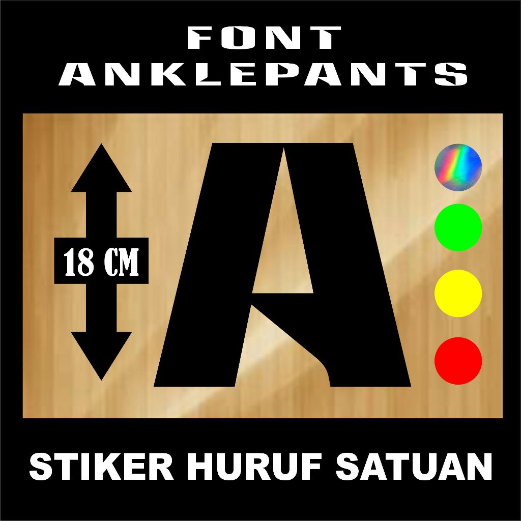 

STIKER CUTTING HURUF / ABJAD - WARNA BIRU TUA - JUAL SATUAN NAMA FONT ANKLEPANTS - UKURAN HURUF 18 CM