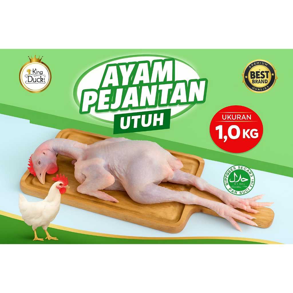 

Daging Ayam Pejantan 1,0 Kg Utuh Pakai Kepala Kaki Fresh / Frozen