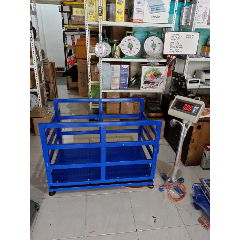 Timbangan Domba Digital 500kg Sonic NI-7 Hold Timbangan Kambing Hewan Ternak Ada Pagar Kerangkeng Pe