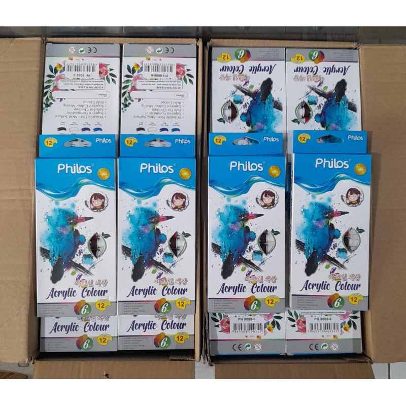 

Cat Akrilik 6 ml/Cat Lukis 12 Warna