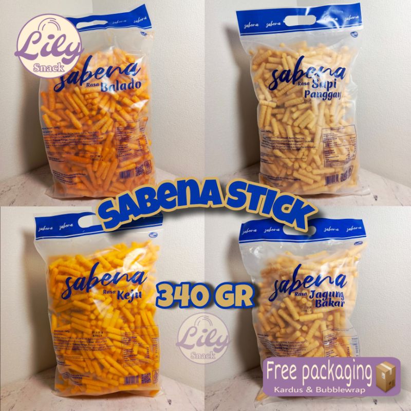 

Sabena Stik Balado/Jagung Bakar/Sapi Panggang/Keju 340 Gram