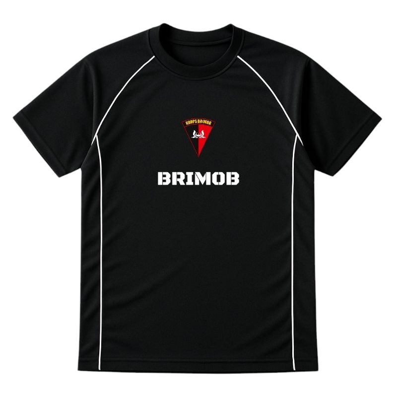 Kaos brimob hitam lengan pendek/setelan kaos olahraga brimob/kaos pria brimob terbaru