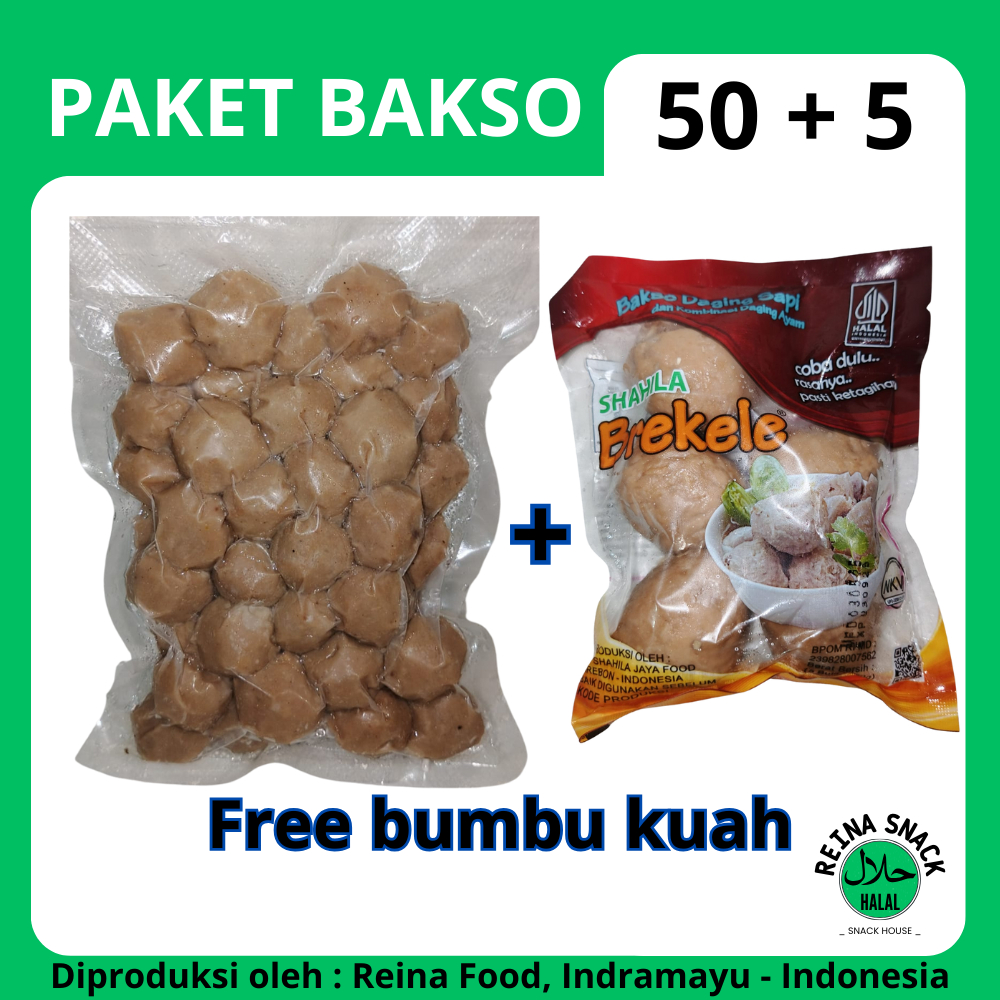

PAKET BAKSO PREMIUM ISI 50 =+ 5 JUMBO URAT FREE BUMBU KUAH