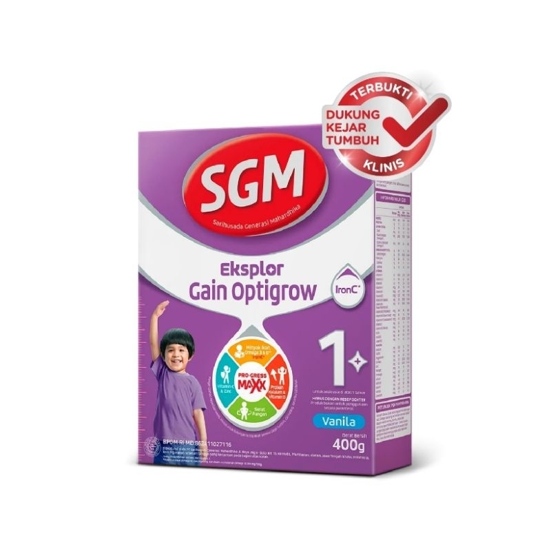 

SGM EKSPLOR GAIN OPTIGROW 1 (SGM UNGU) 400g BB BOOSTER ANAK