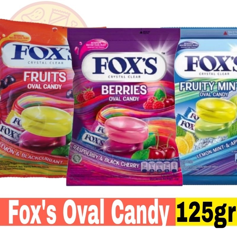 

Permen Foxs Oval Candy Bag 125gr Fox's Fruits / Berries / Mint