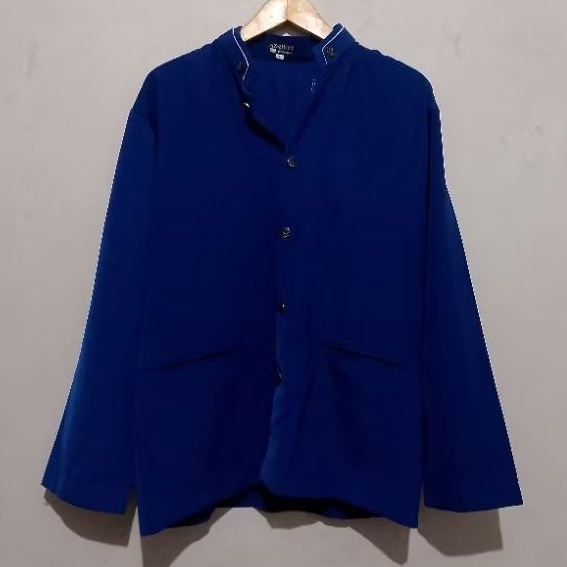Baju Koko Pria Az Zikry Blue L Second Original Preloved