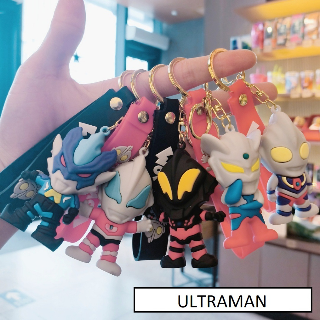 Gantungan Kunci Ultraman 3D Lucu – Bahan Silikon | Hiasan Tas Anak & Mainan Gantung